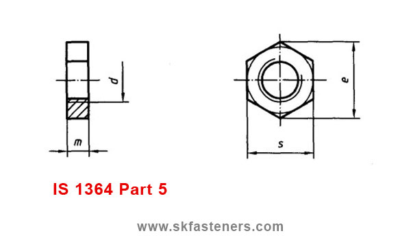 IS 1364 Part 5 Hex Nut manufacturers exporters suppliers in india punjab ludhiana